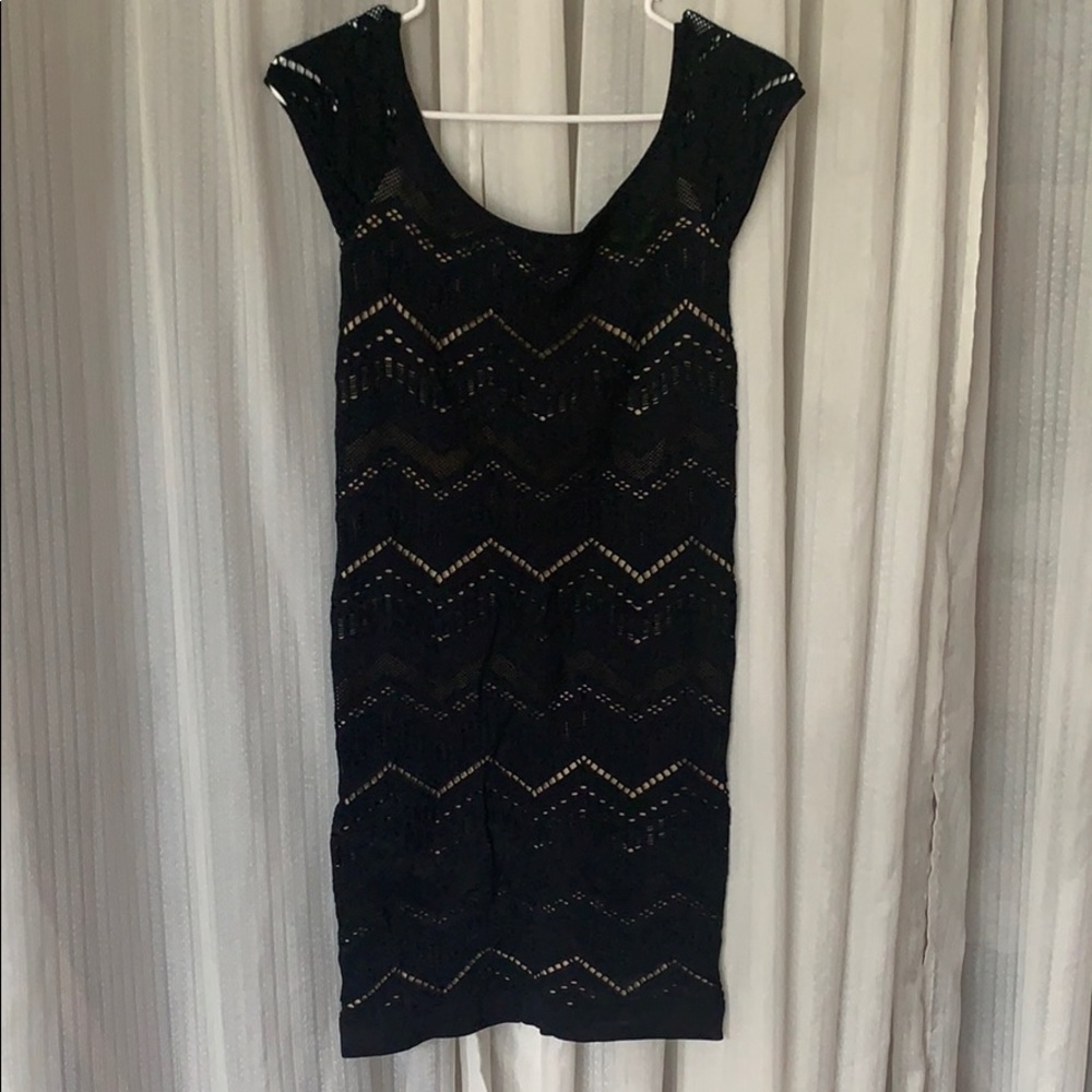 Back with nude lining bodycon dress